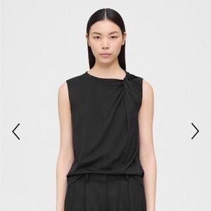 Theory Good Collection Twisted Tank Top in Organic Cotton, Size M NWT